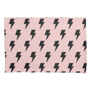 Black Pink Lightning Y2K Indie Trendy Bedding Kissenbezug