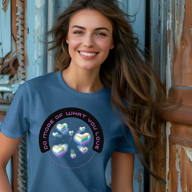 Black Pink Modern Holographic Quotes T - Shirt (Von Creator hochgeladen)