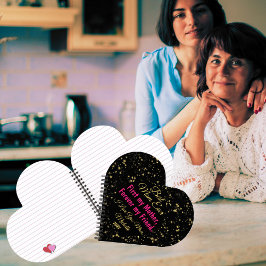 Black Pink Niedlich Best Mama Ever Elegante Mütter Notizbuch