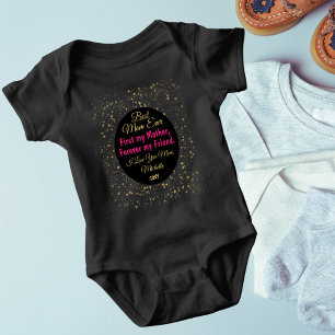 Black Pink Niedlich Best Mama je Moderne Mütter Ta Baby Strampler