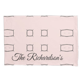 Black Pink Personalized Geometric Minimal Bedding Kissenbezug