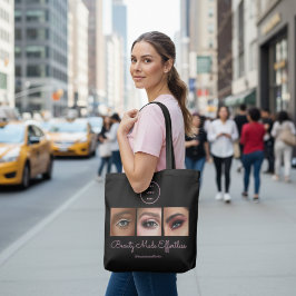 Black Pink Script Logo Photo Makeup Studio