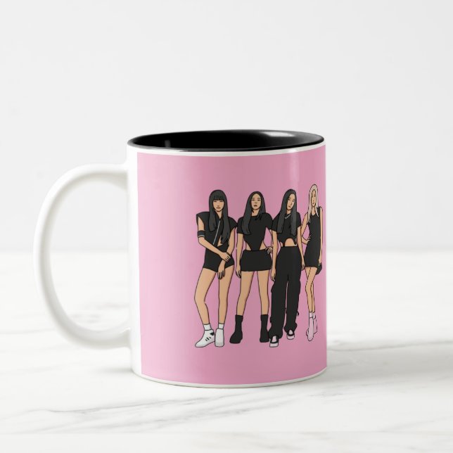 Black Pink special Mug Zweifarbige Tasse (Links)