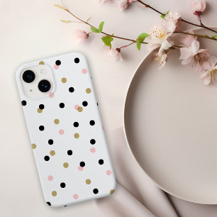 Black Pink und Gold Confetti Punkte Case-Mate iPhone Hülle