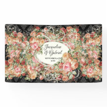 Black Pink Vintag Rose Bouquet Brautparty