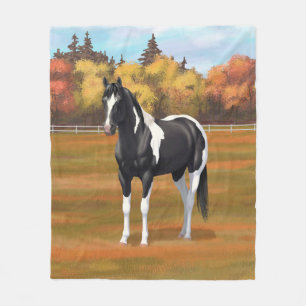 Black Pinto Paint Quarter Horse Stallion Fleecedecke