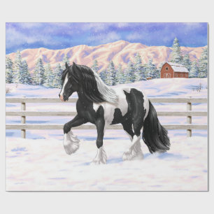 Black Pinto Piebald Sinti und Roma Vanner Entwurf  Geschenkpapier
