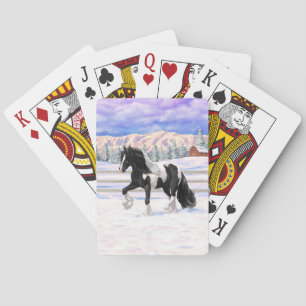 Black Pinto Piebald Sinti und Roma Vanner Entwurf  Spielkarten