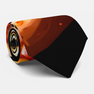 Black Pizza Cut Slice Neck Tie Krawatte