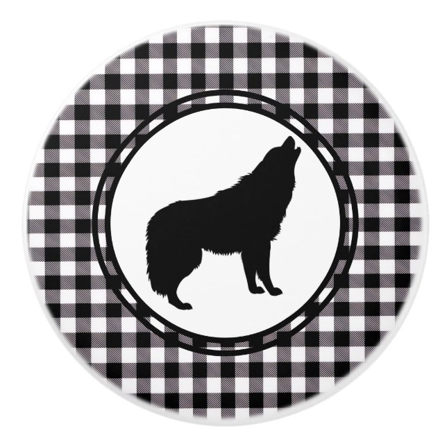 Black Plaid Keramikknauf (Vorderseite)