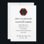 Black Poker Chip Monogram Vegas Wedding Einladung<br><div class="desc">Was ist besser für eine Vegas Hochzeit als ein Poker Chip Monogramm und klassische Art? Alles,  was du brauchst,  ist Liebe und ein oder zwei Zeugen!</div>