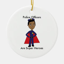 Black Police Super Hero Personalize