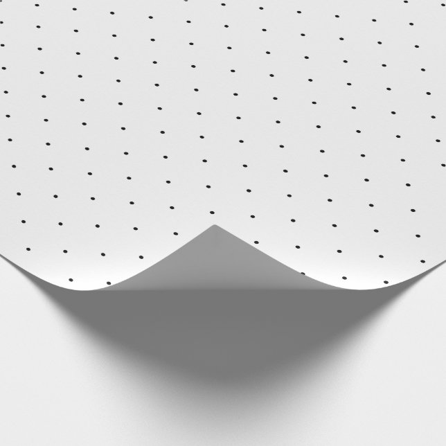 Black Polka Dot Geschenkpapier (Ecke)
