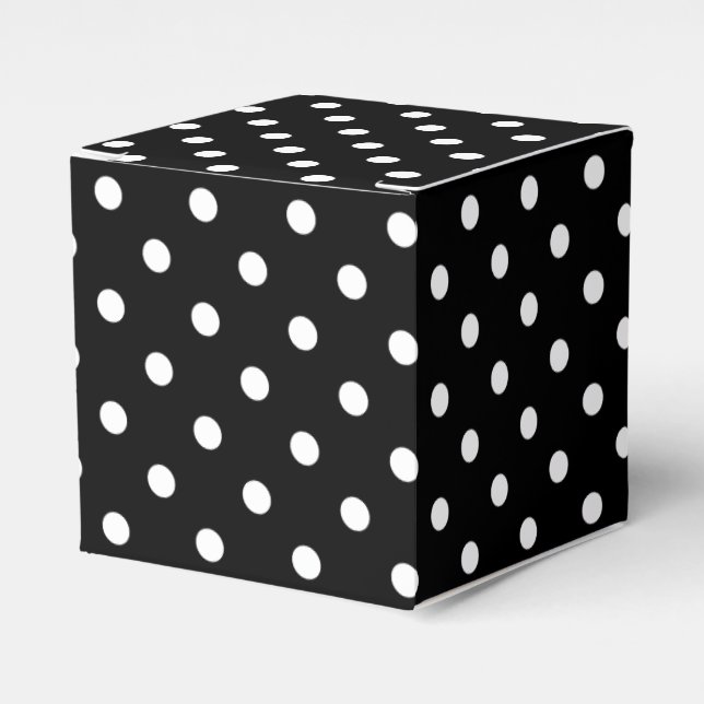 Black Polka Dot Geschenkschachtel (Vorderseite)