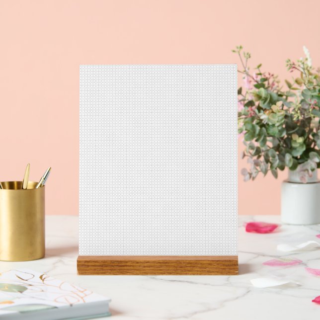 Black Polka Dot Nahtloses Muster | Tiny Dots Acrylschild (Hochzeit)