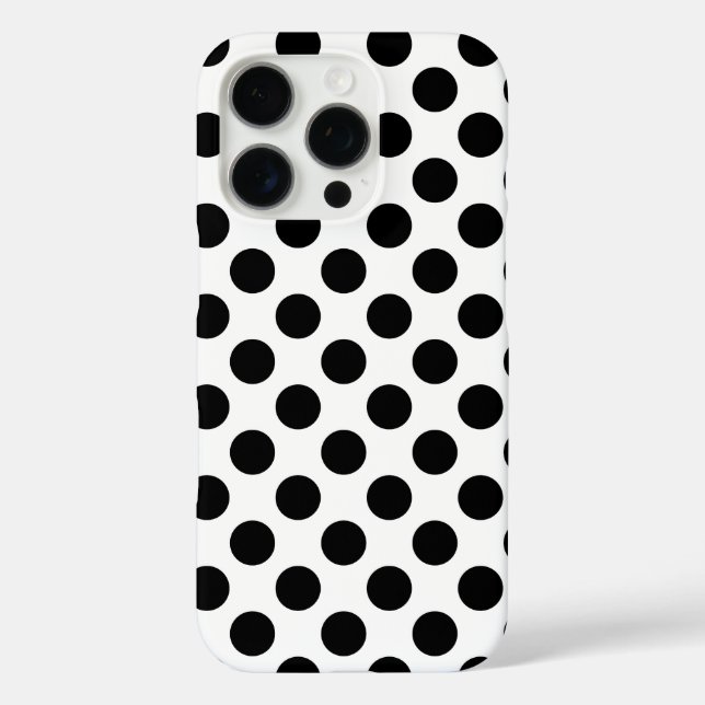 Black Polka Dots Case-Mate iPhone Hülle (Rückseite)