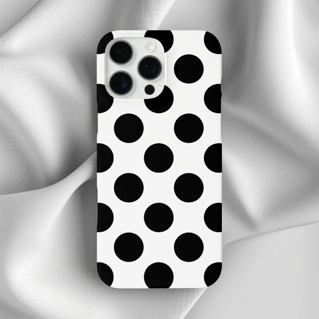 Black Polka Dots Case-Mate iPhone Hülle (Black Polka Dots Case-Mate iPhone Case)