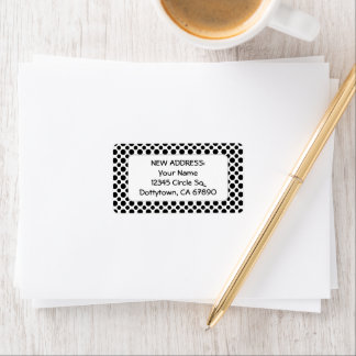 Black Polka Dots Custom New Return Address Label Adressaufkleber
