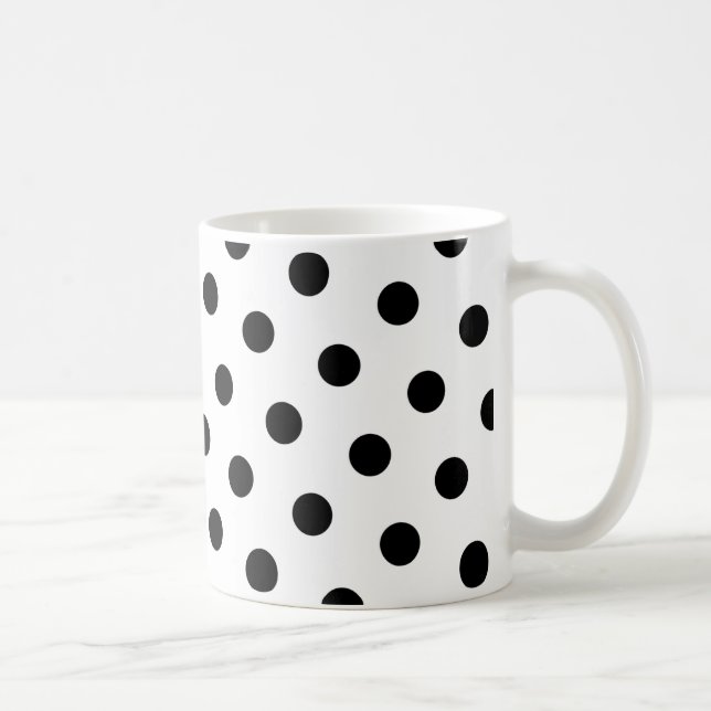 Black Polka Dots Kaffeetasse (Rechts)