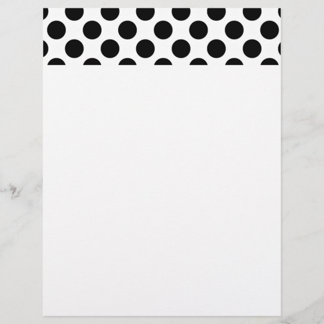 Black Polka Dots Letterhead (Vorderseite)
