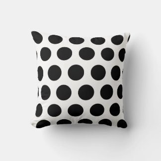 Black Polka Dots Pillow Kissen