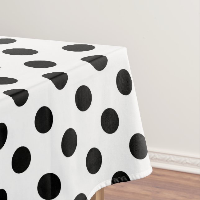 Black Polka Dots Tischdecke (Beispiel)