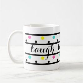 Black Polka Dots Zitat Kaffeetasse