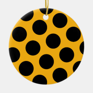 Black Polka Dotted Ornament
