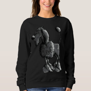 Black Poodle Angepasst Sweatshirt