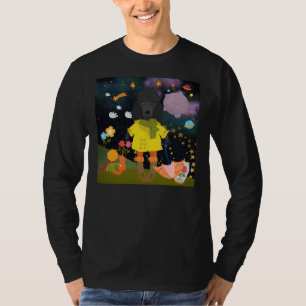 Black Poodle Art Niedlich Prince Gips Whimsical Po T-Shirt