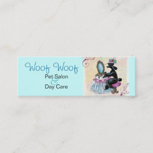 Black Poodle Boudoir Visitenkarten Mini Visitenkarte