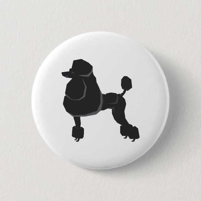 Black Poodle Button (Vorderseite)