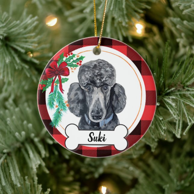 Black Poodle Dog Ornament (Baum)