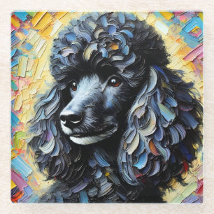 Black Poodle Glasuntersetzer