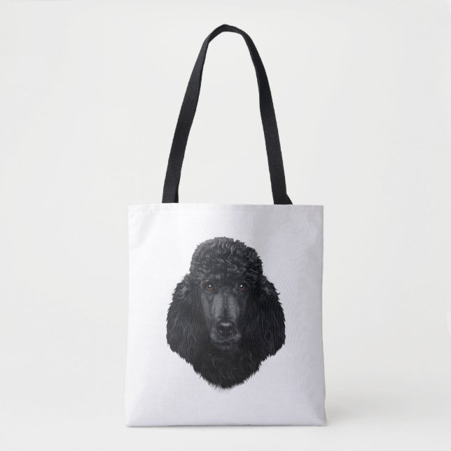 Black Poodle Hundegesicht (Vorderseite)