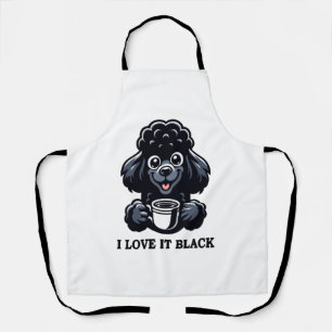 Black Poodle Lieben Black Coffee Schürze