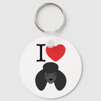 Black Poodle Schlüsselanhänger