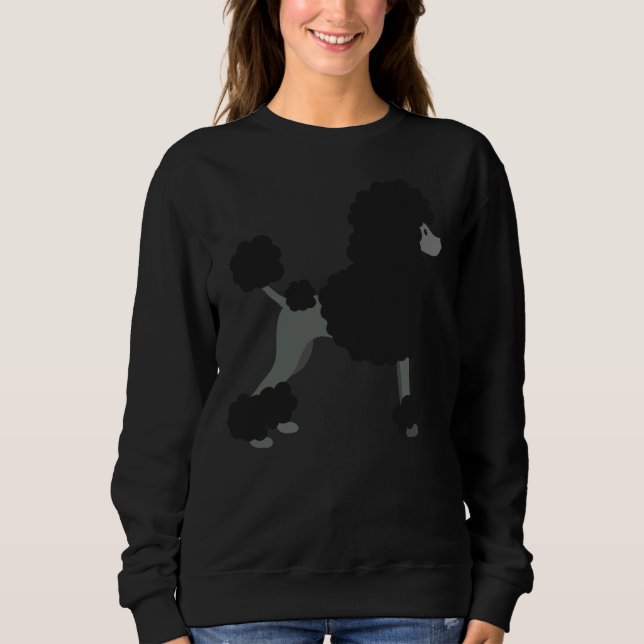 Black Poodle Sweatshirt (Vorderseite)