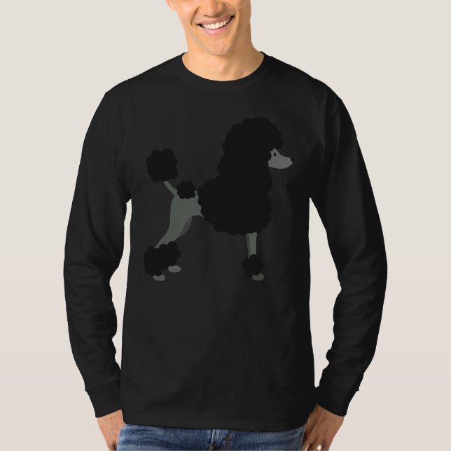 Black Poodle T-Shirt (Vorderseite)