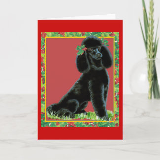 Black Poodle Weihnachten