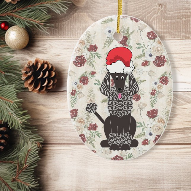 Black Poodle Weihnachtsmann Ornament (Von Creator hochgeladen)