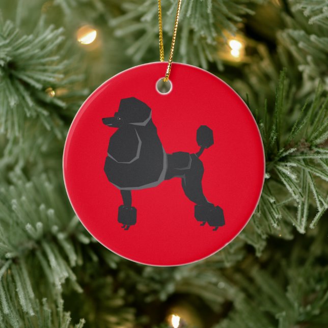 Black Poodle Weihnachtsschmuck (Baum)
