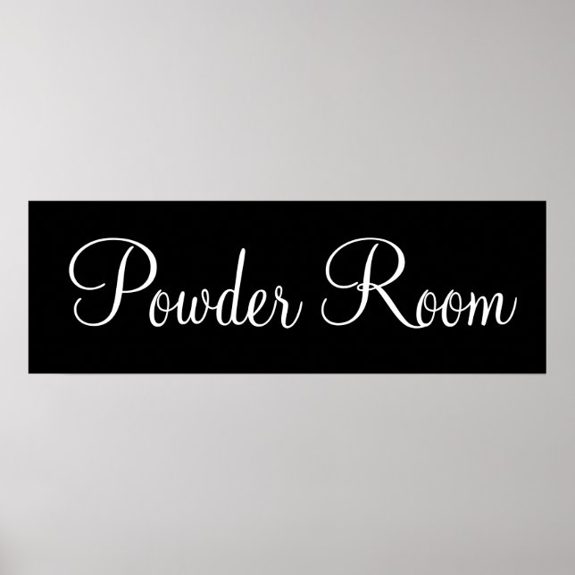 Black Powder Room Art Poster drucken (Vorne)