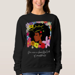Black Power Girl Magic Afro Queen Black Prix Flow Sweatshirt