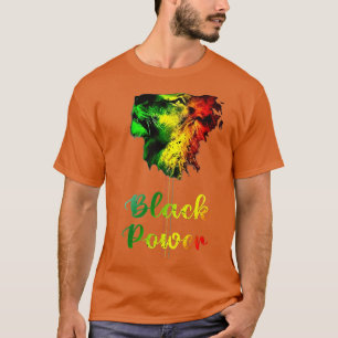 Black Power Lion Black History Men Boys T-Shirt