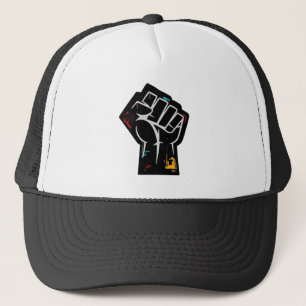 Black Power Rebellion Faust Design für Aktivismus Truckerkappe