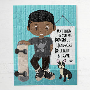 Black Powerful and Brave Boy Jigsaw Puzzle