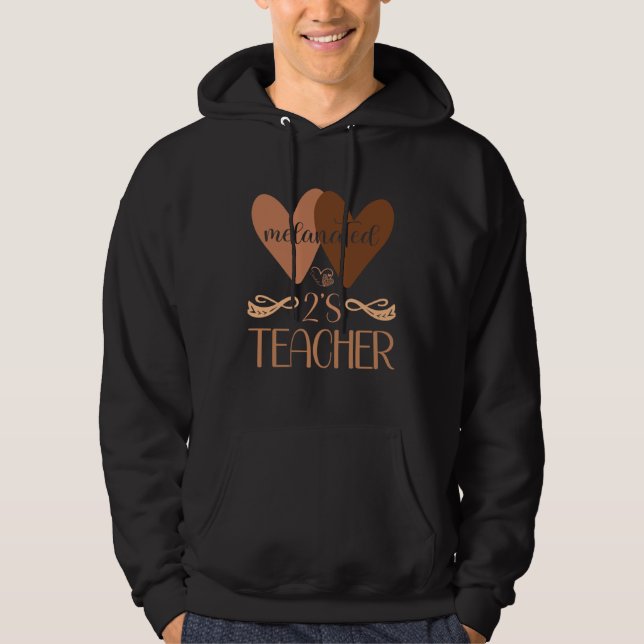 Black Preschool 2 s Teacher Black History Women Da Hoodie (Vorderseite)
