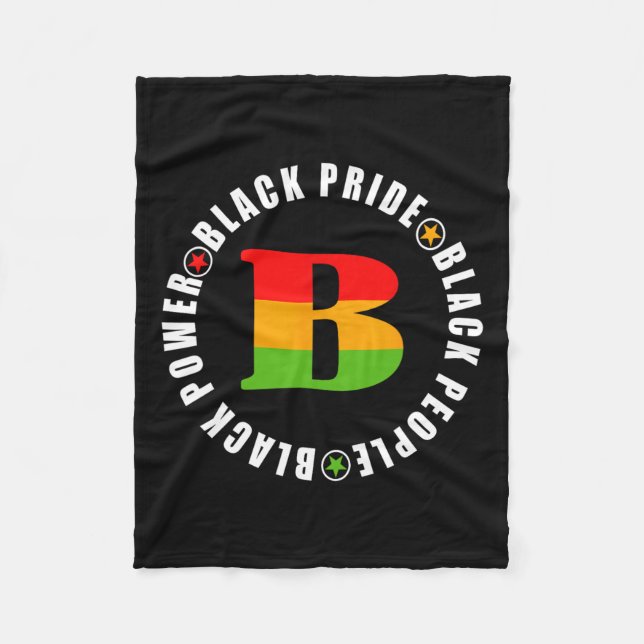 Black Pride Black People Black Power - Mlk Day Bla Fleecedecke (Vorderseite)
