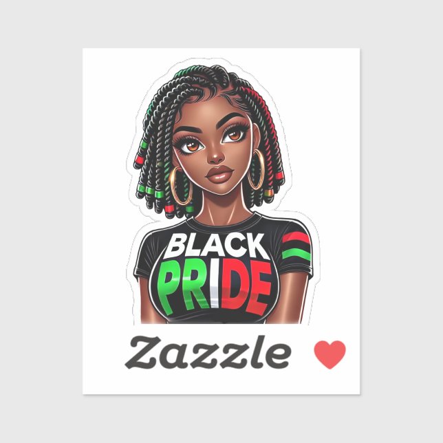 Black Pride Lady Aufkleber (Blatt)